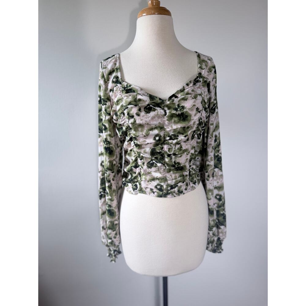 Open Edit green blouse size L